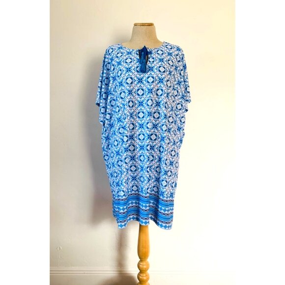 Aqua et Sol Blue Swim Coverup UPF 50+ Sz S - Picture 9 of 9